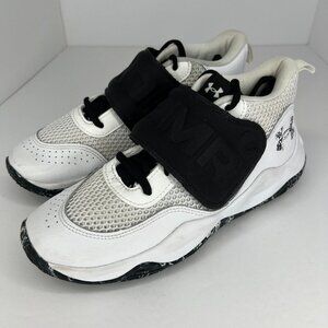 Under Armour Boys 3026637-101 White Black GS Zone BB 2 Size 6Y Basketball Shoes